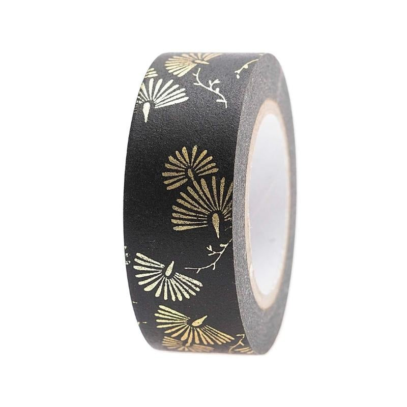 Washi Tape Negro y Dorado