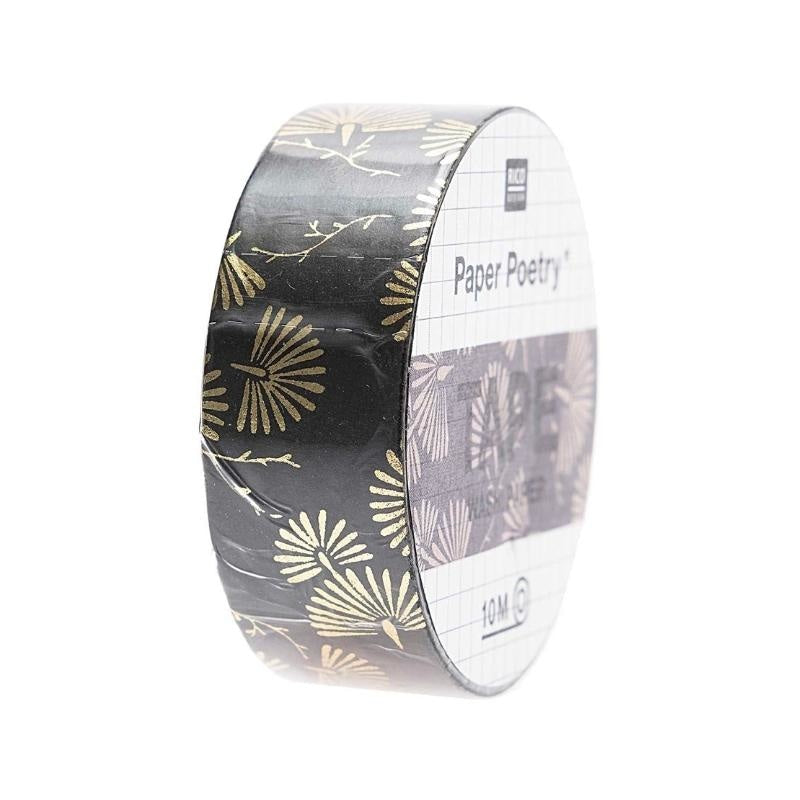 Washi Tape Negro y Dorado
