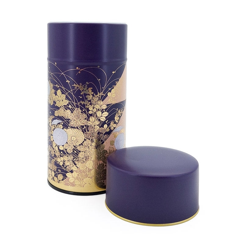 Caja de té metálica japonesa