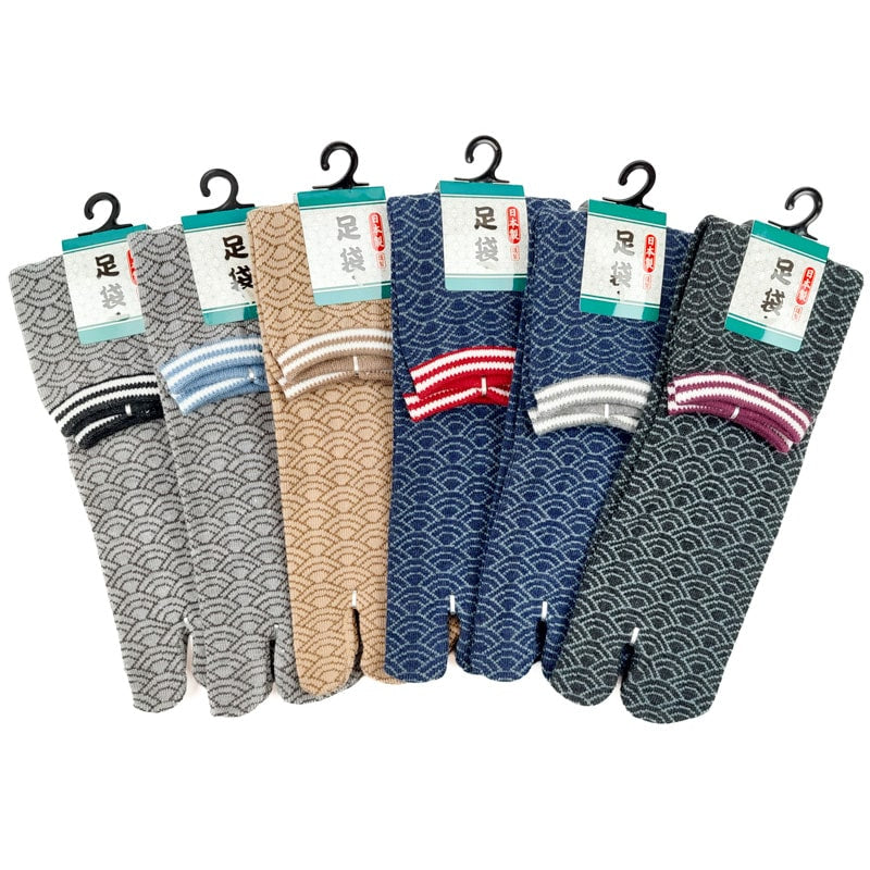 Lote de calcetines Tabi Seigaiha - 6 pares - EU 37-42
