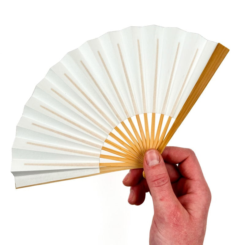 Mini ventilador japonés blanco