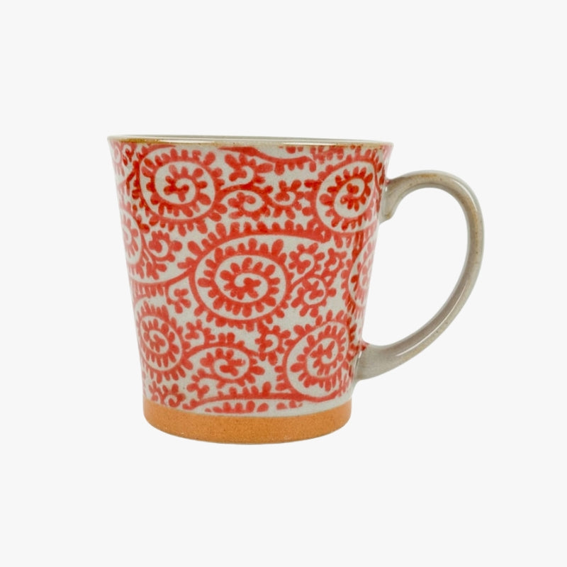 Taza japonesa Karakusa roja