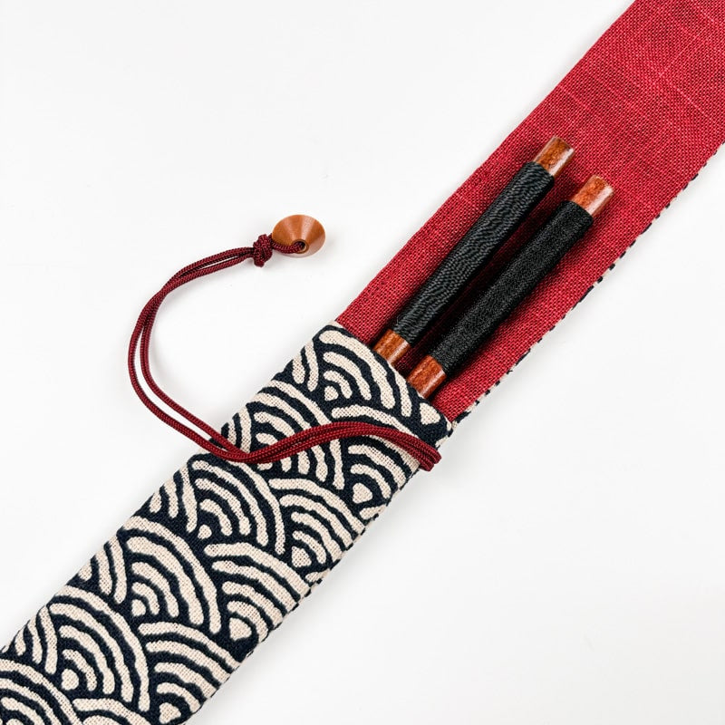 Bolsa de abanico Seigaiha