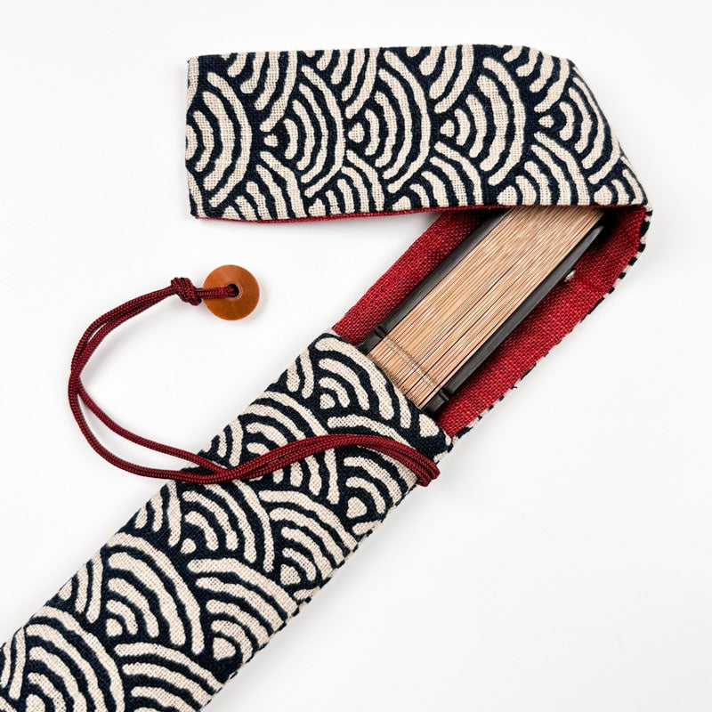 Bolsa de abanico Seigaiha