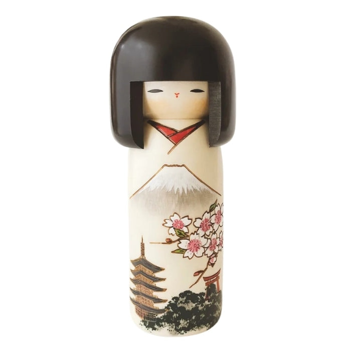 Muñeca Kokeshi del Monte Fuji
