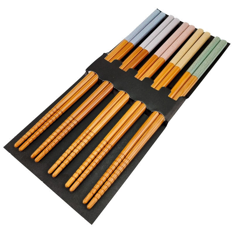 Juego de 5 pares de palillos de bambú