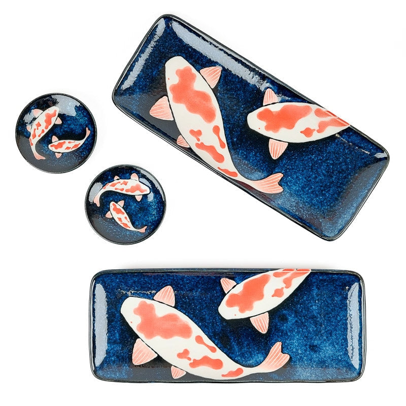 Juego de platos de sushi japonés