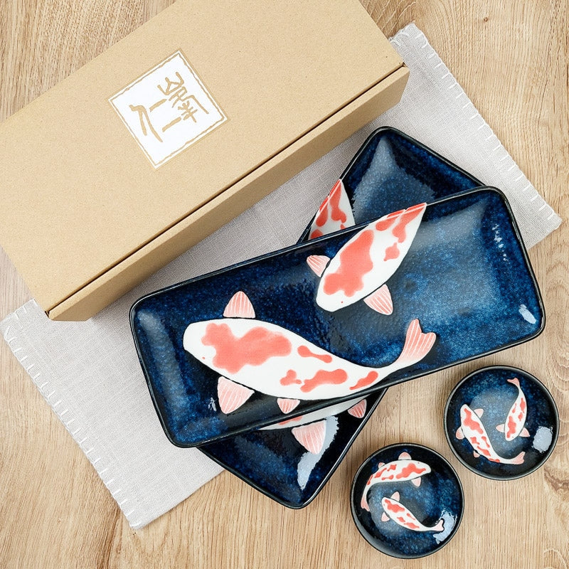 Juego de platos de sushi japonés