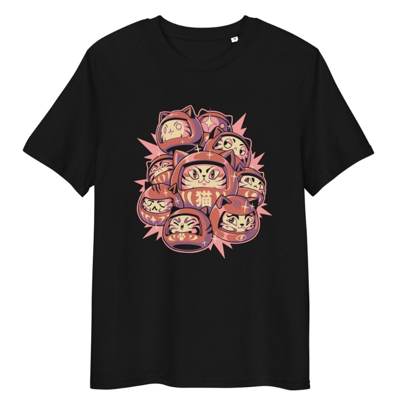 Camiseta Japonesa Daruma Cat