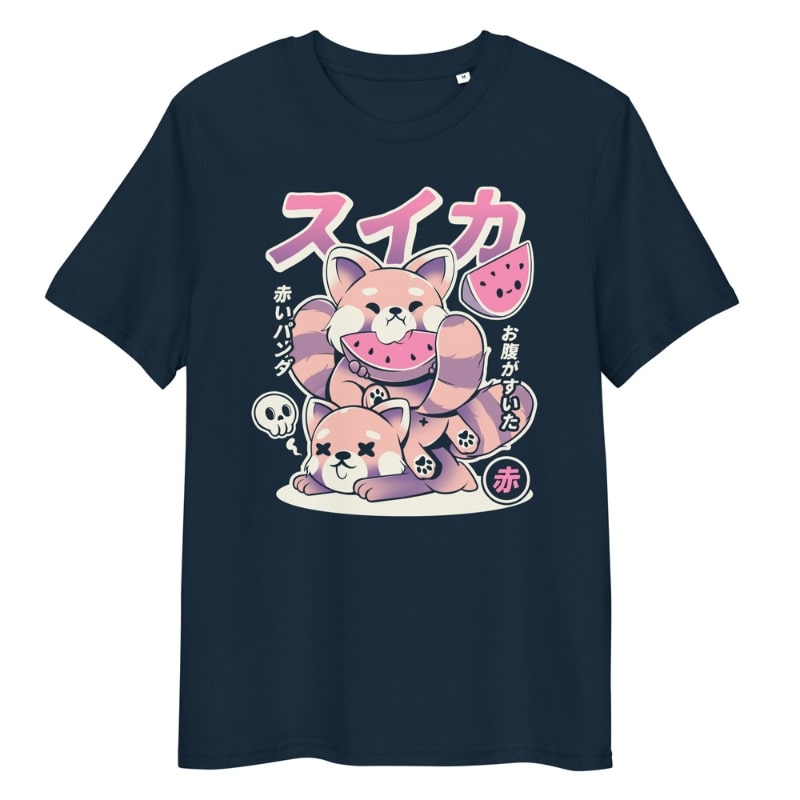 Camiseta Japonesa Panda Rojo