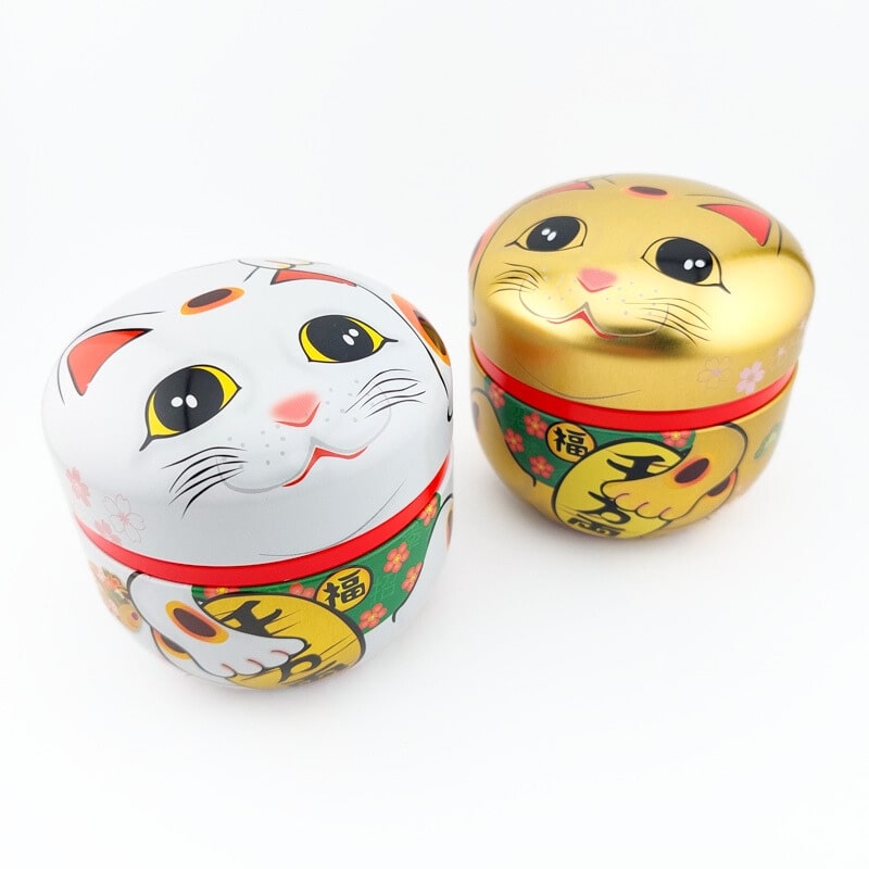 Juego 2 Latas para Té Maneki Neko