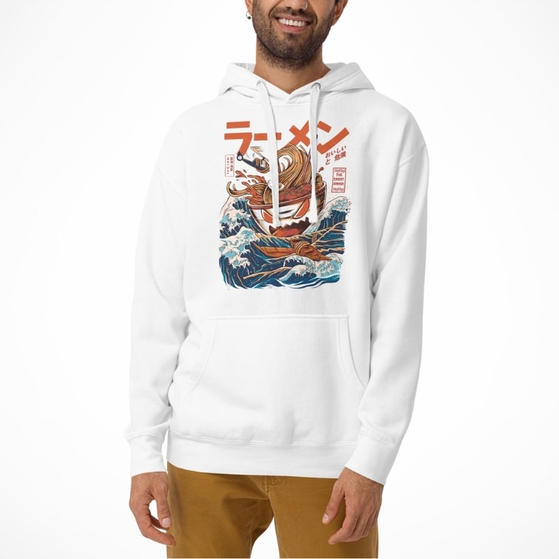 Sudadera Japonesa El Gran Ramen de Kanagawa