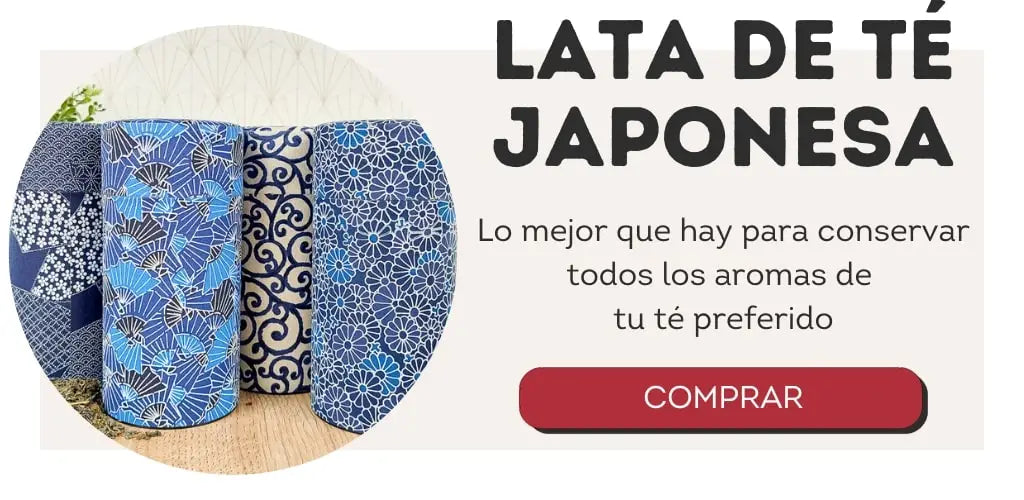 regalar una lata para té japonés