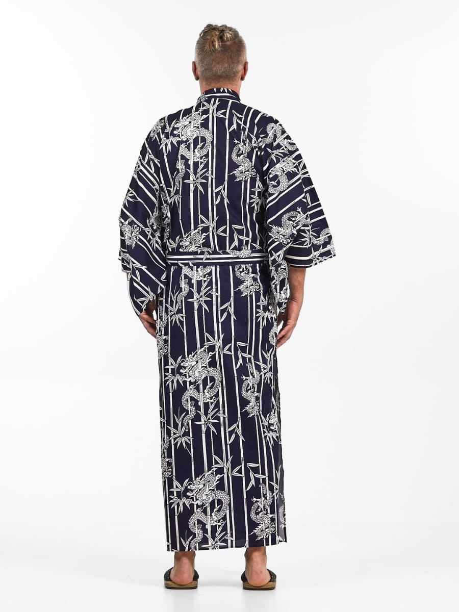 Kimono Yukata Bambú Dragón Hombre