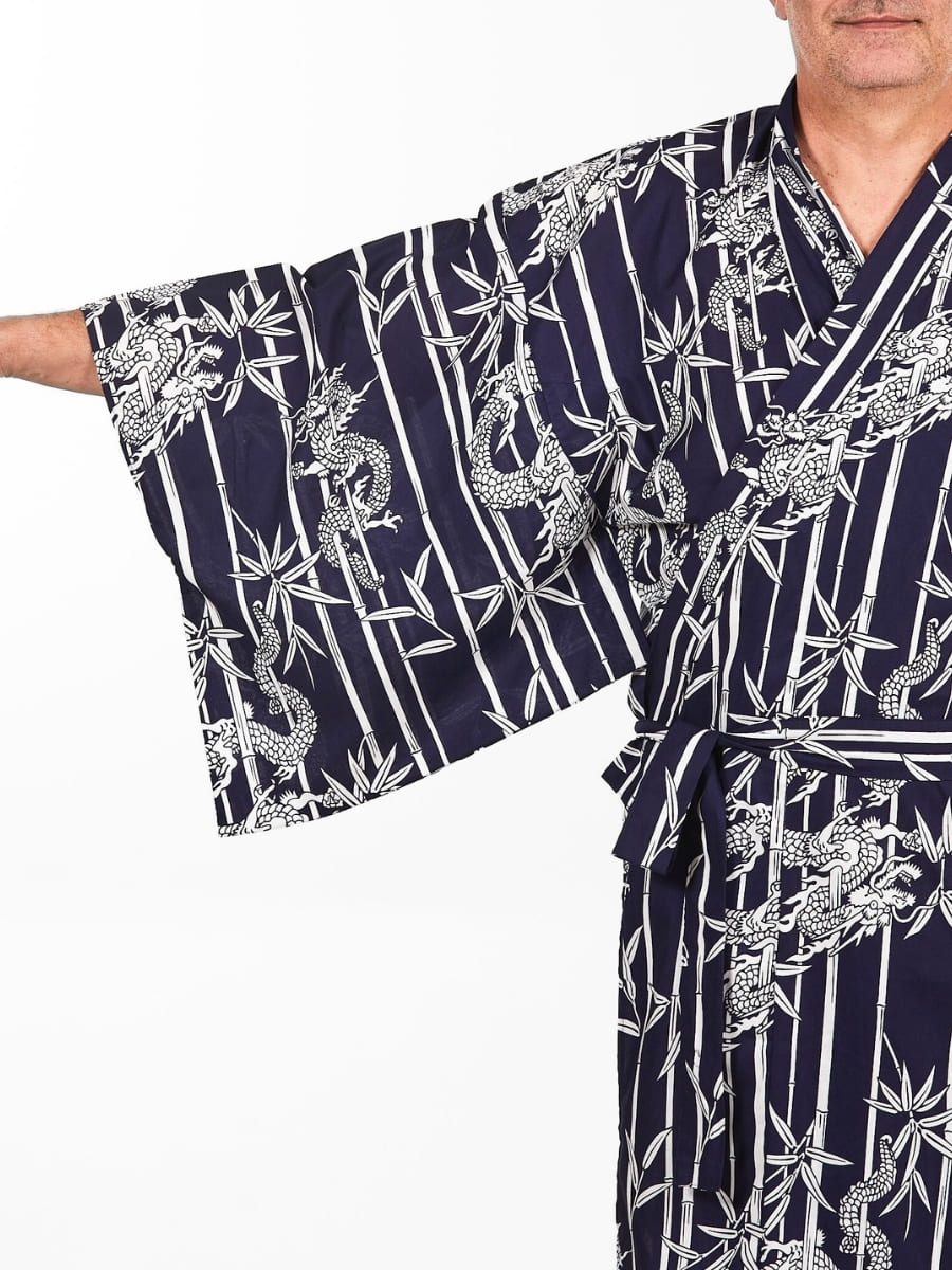 Kimono Yukata Bambú Dragón Hombre