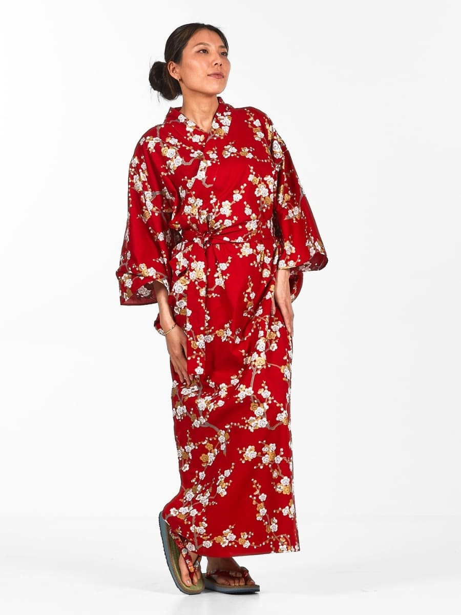 Kimono Shiraume Yukata Mujer