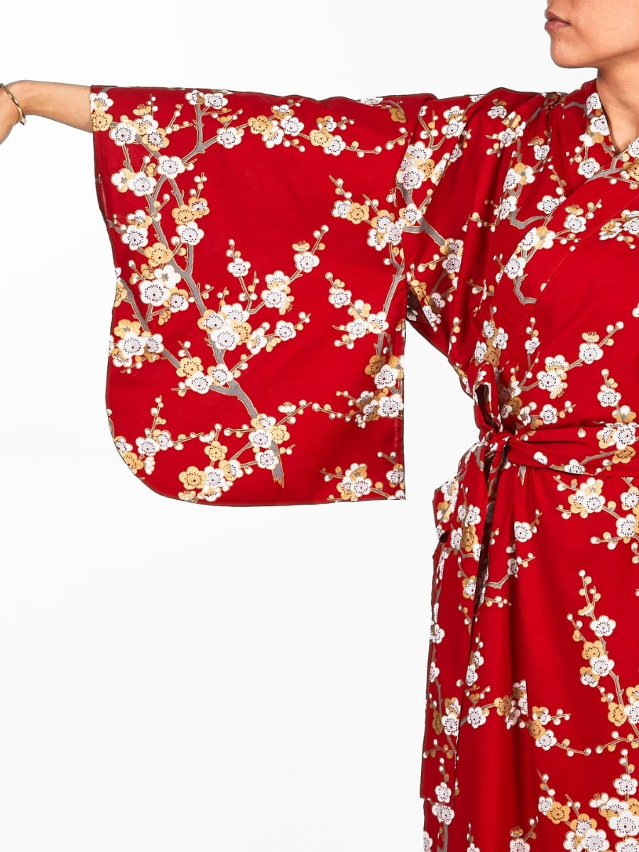 Kimono Shiraume Yukata Mujer