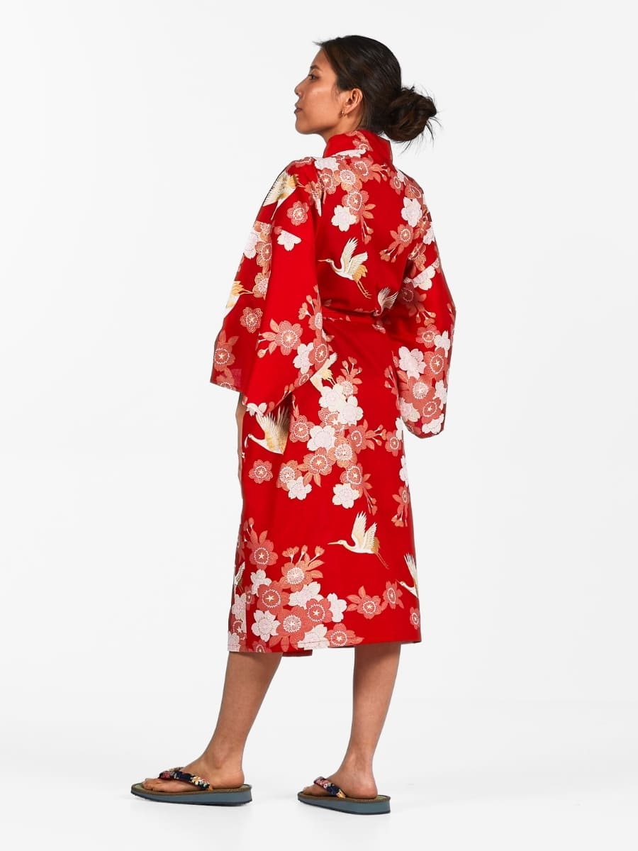 Kimono Happi Sakura to Tsuru Mujer