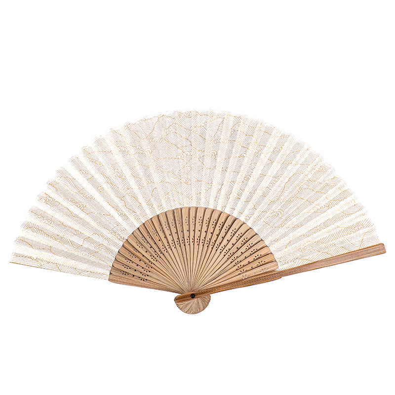 Abanico Japonés Mino Washi Blanco