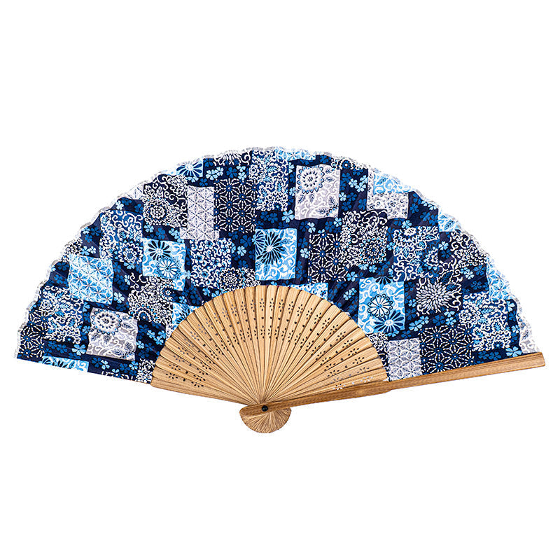 Abanico Japonés Mino Washi Indigo