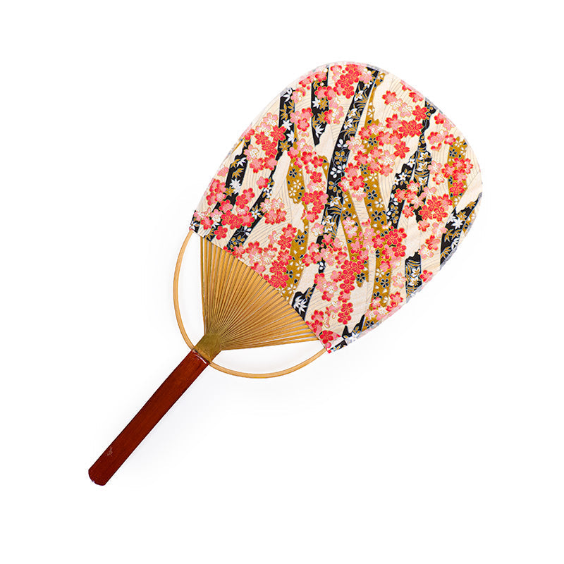 Abanico Japonés Uchiwa Washi Hana