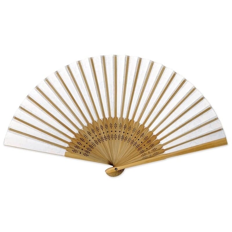 Abanico Japonés Yuzen Botan Azul