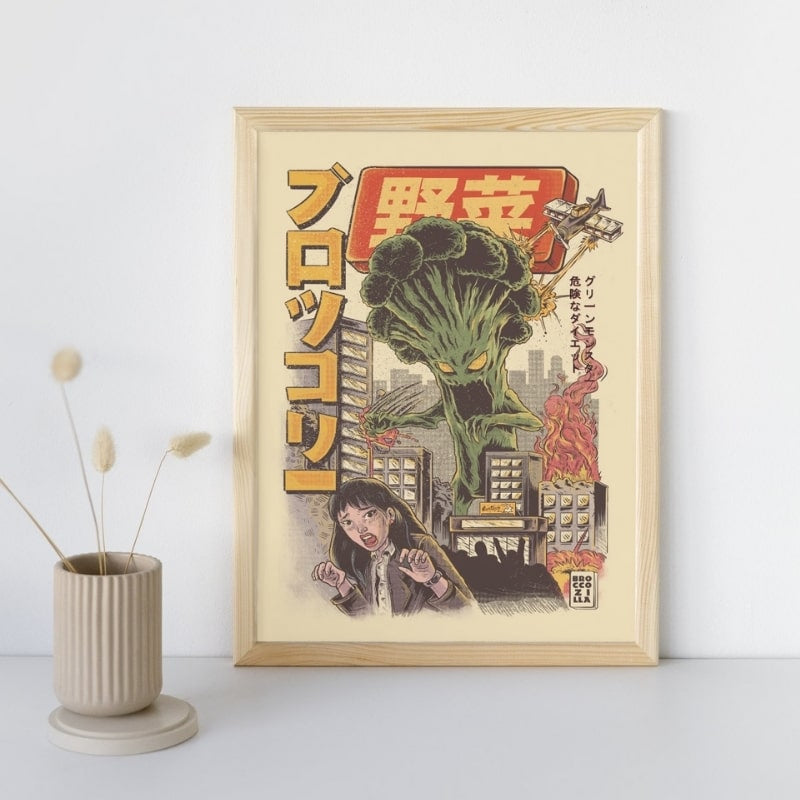 Broccozilla Póster japonés - A3