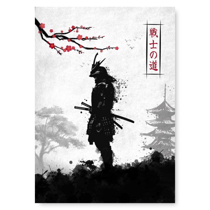 Póster Guerrero Samurai Japonés - A3