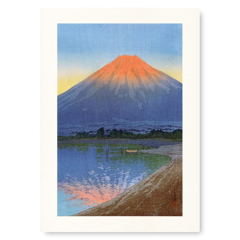 Póster Japonés Lago Yamanaka