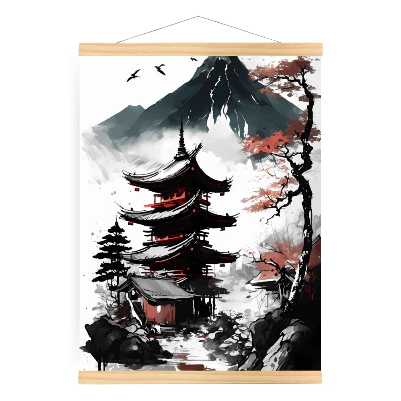 Póster Vista Pagoda Japonesa - A3