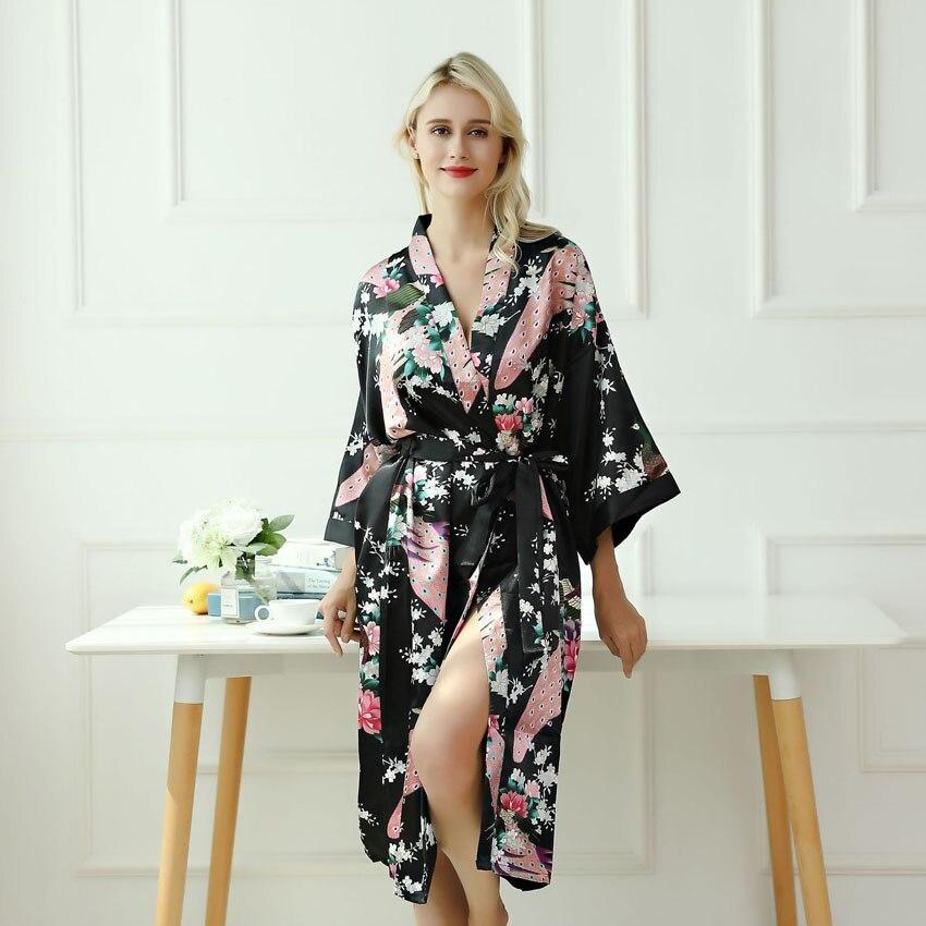 Bata Kimono Mujer Negro S