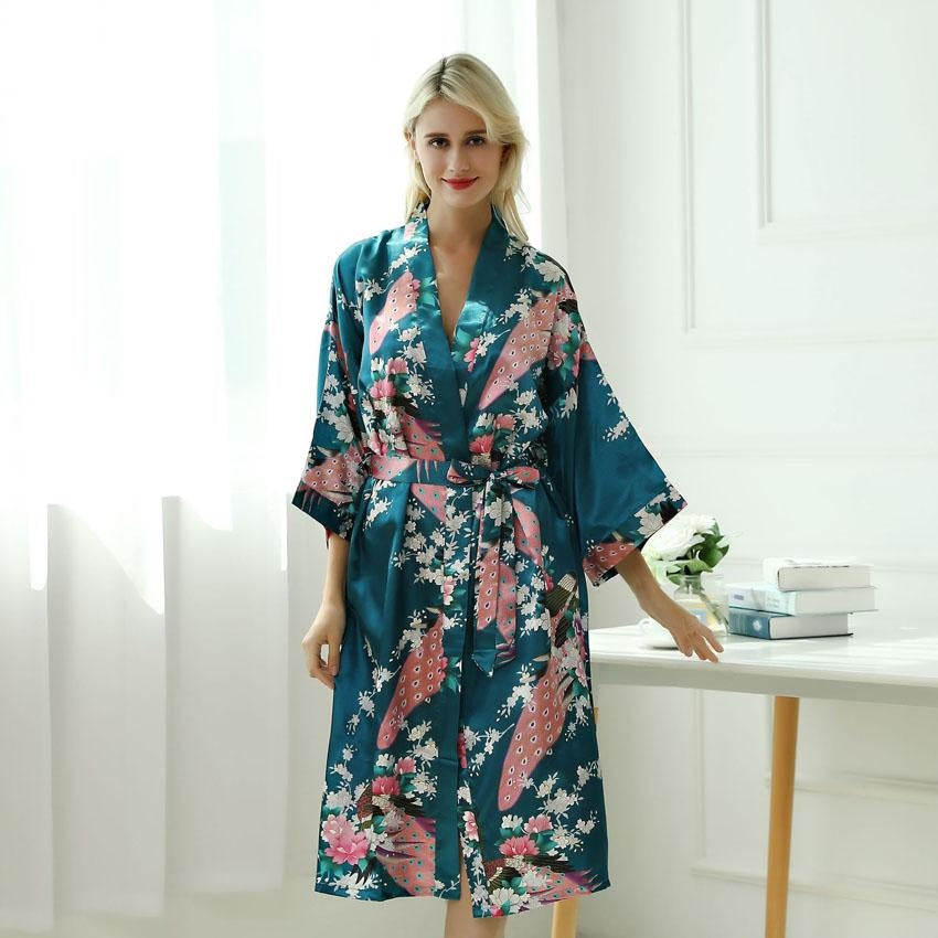 Bata Kimono Mujer Turquesa