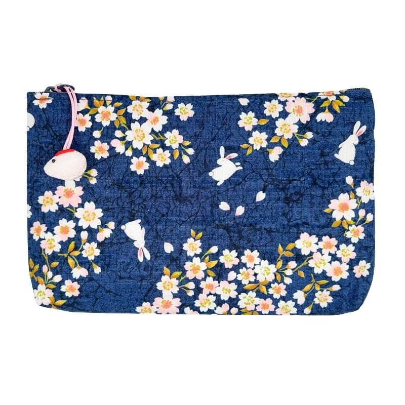 Bolso de Mano Japonés Usagi Sakura Azul