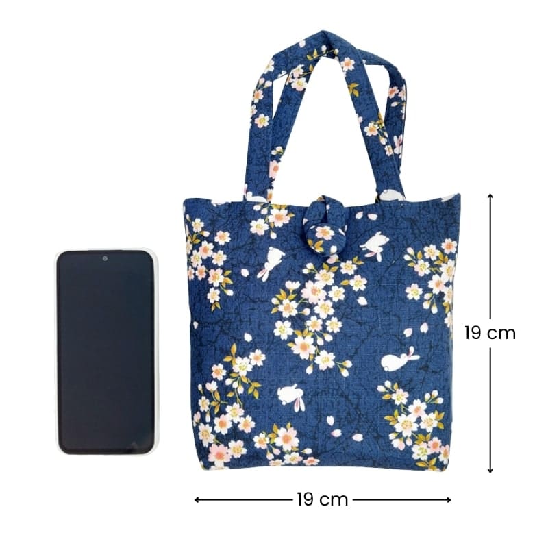 Bolso Japonés Usagi Sakura Azul
