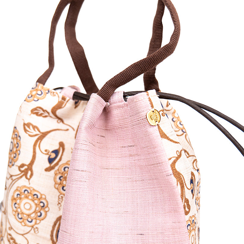 Bolso Kinchaku Japonés de Lino Karakusa