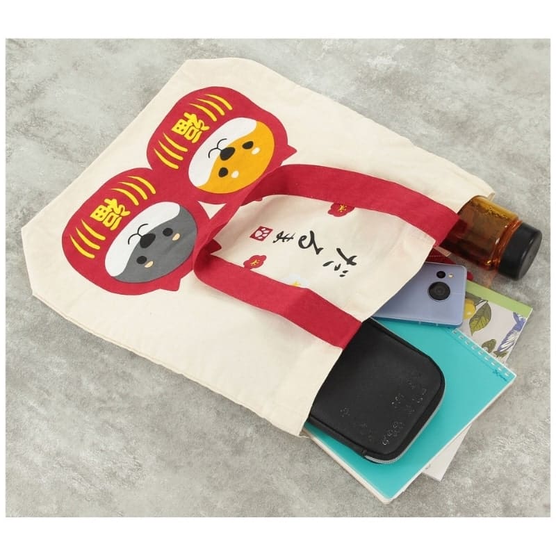 Bolso Tote Marfil Shiba Daruma
