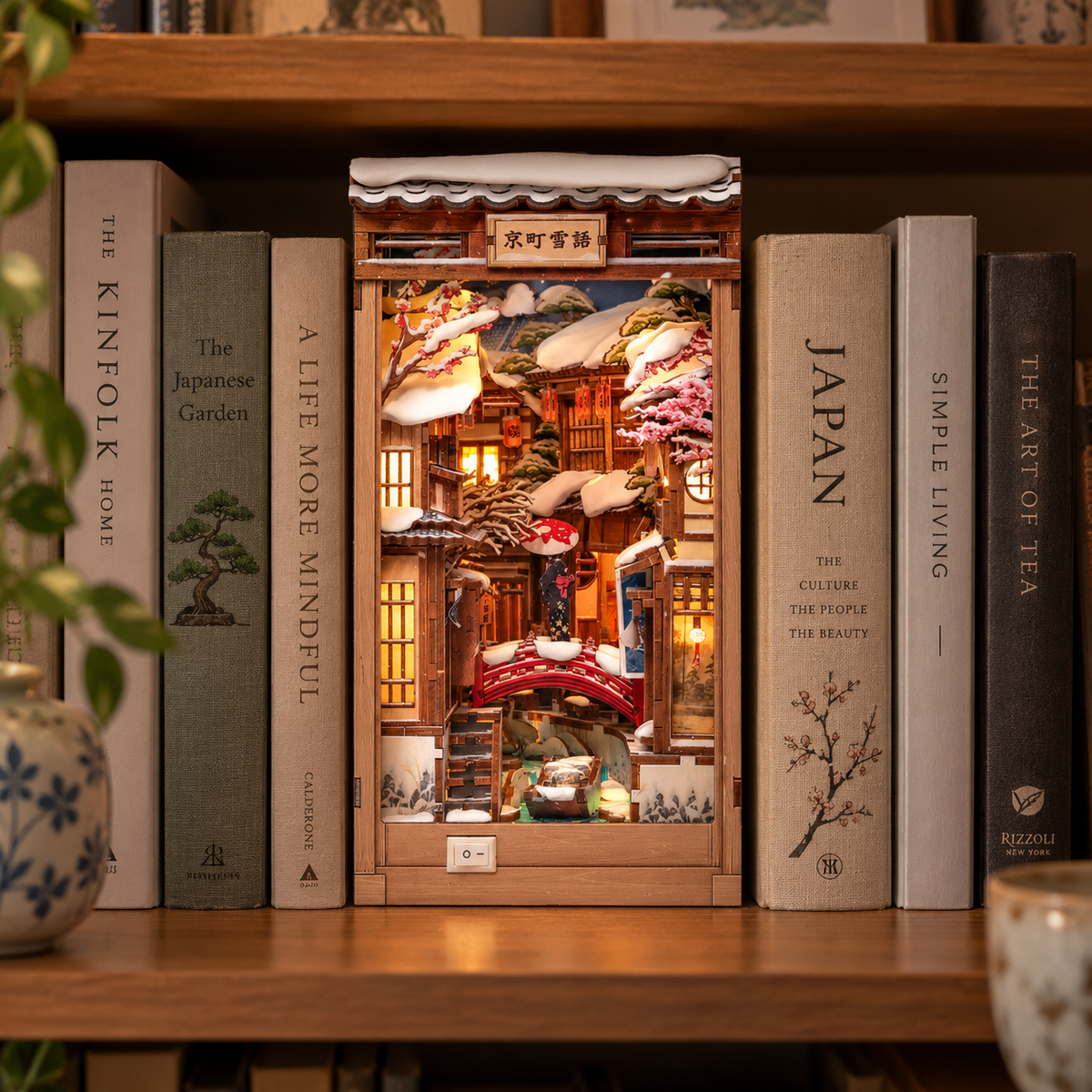 Book Nook Japonés Kyoto Snow Whisper