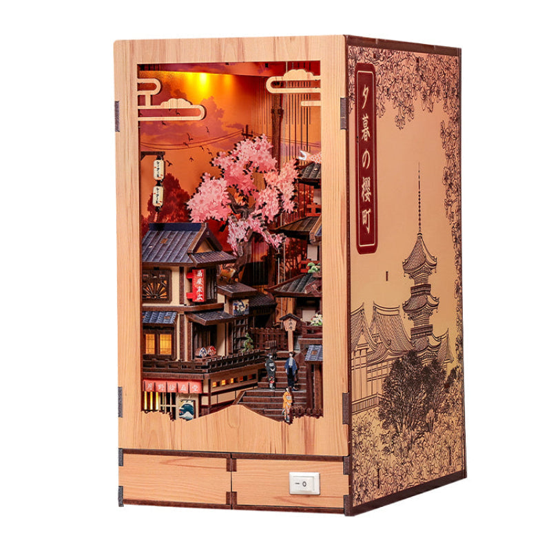Book Nook Japonés Twilight Sakura Path