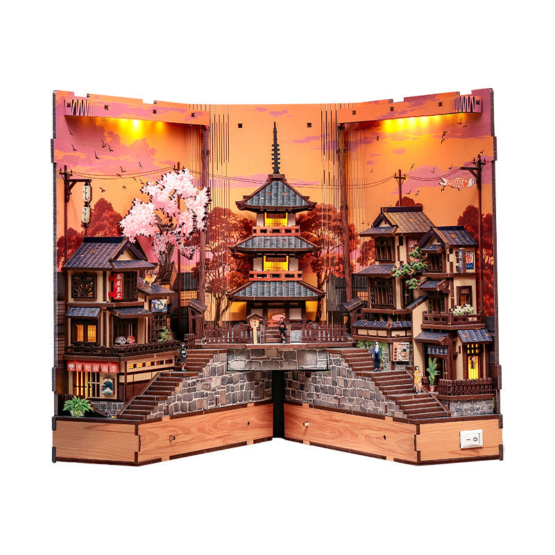Book Nook Japonés Twilight Sakura Path