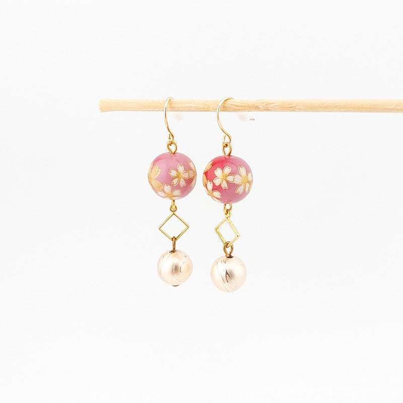 Pendientes japoneses Cherry Rose