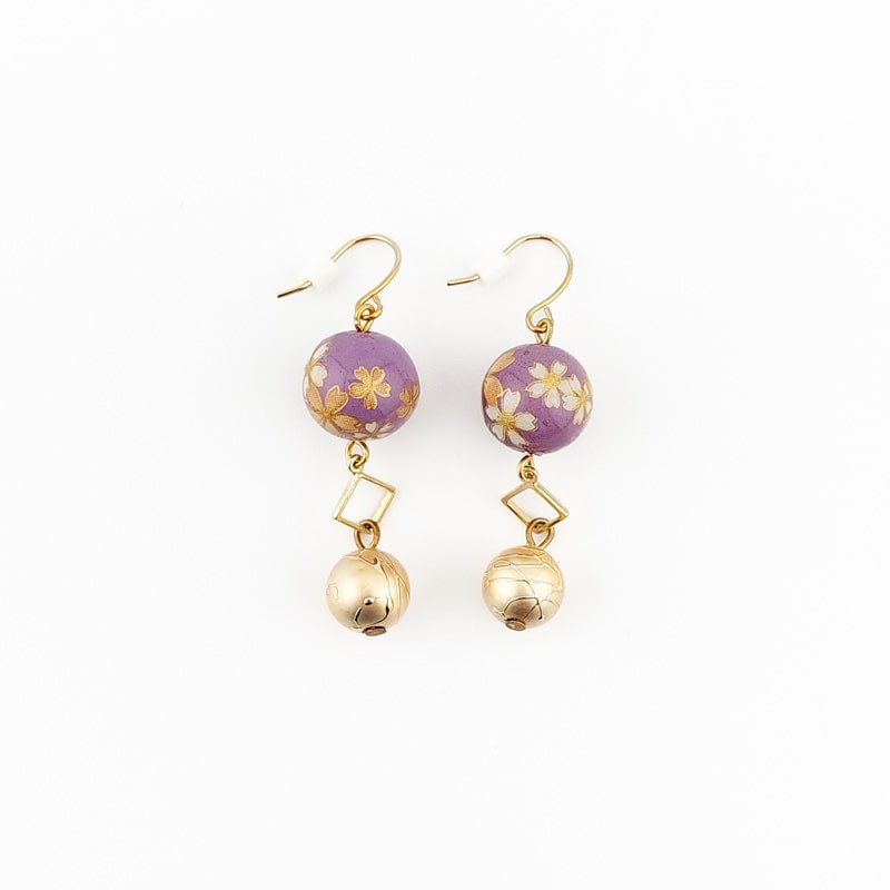 Pendientes japoneses Cherry Violet