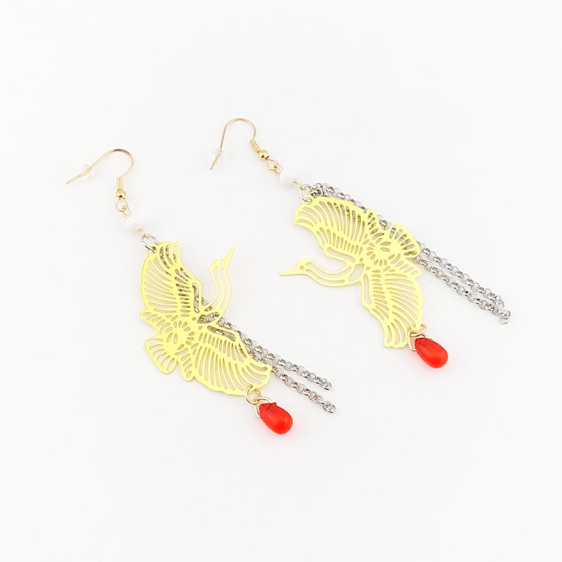 Pendientes japoneses Tsuru