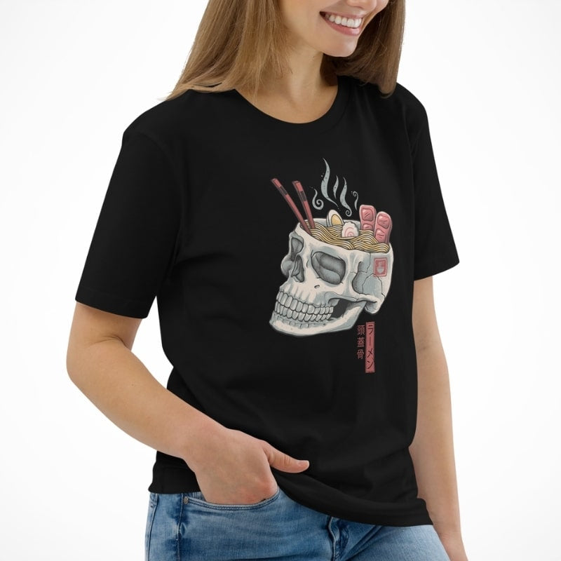 Camiseta Japonesa Calavera Ramen