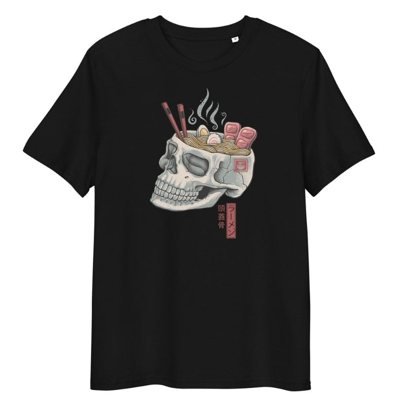 Camiseta Japonesa Calavera Ramen S / Negro