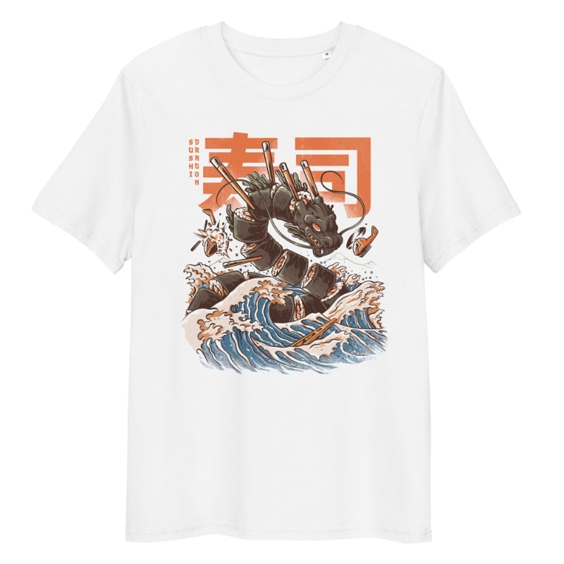 Camiseta Japonesa Dragón Sushi S