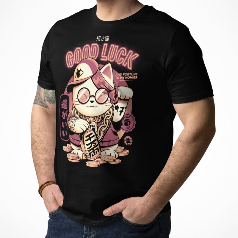 Camiseta Japonesa Maneki Neko