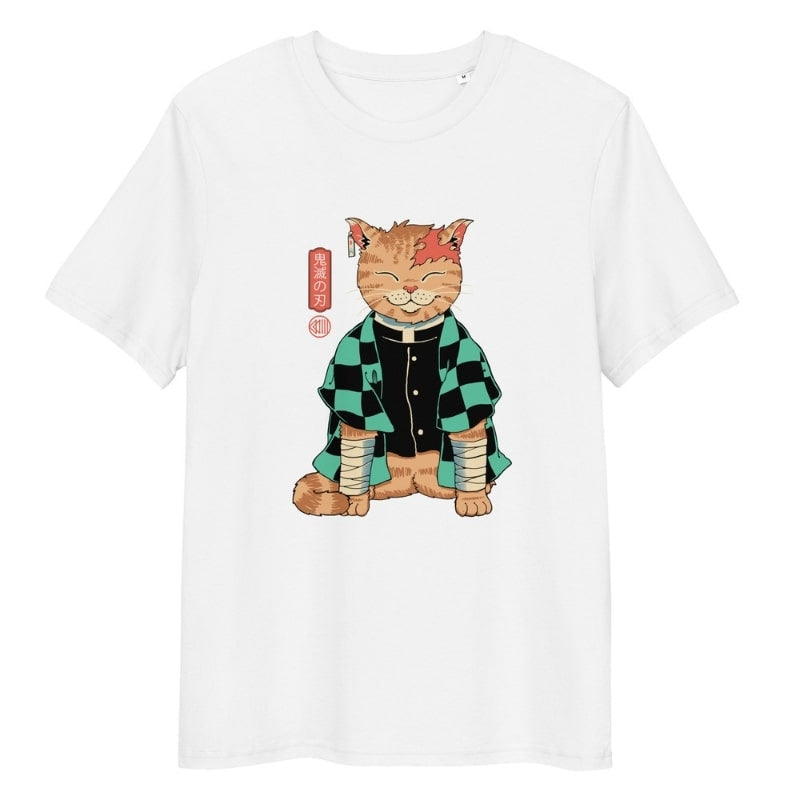 Camiseta Japonesa Neko Asesino S / Blanco