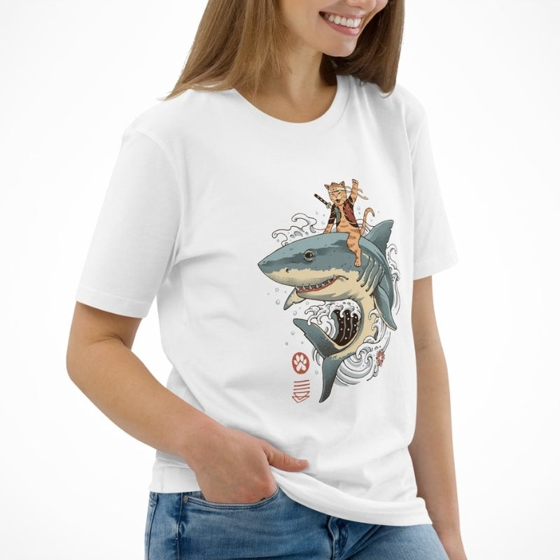 Camiseta Japonesa Neko Tiburón