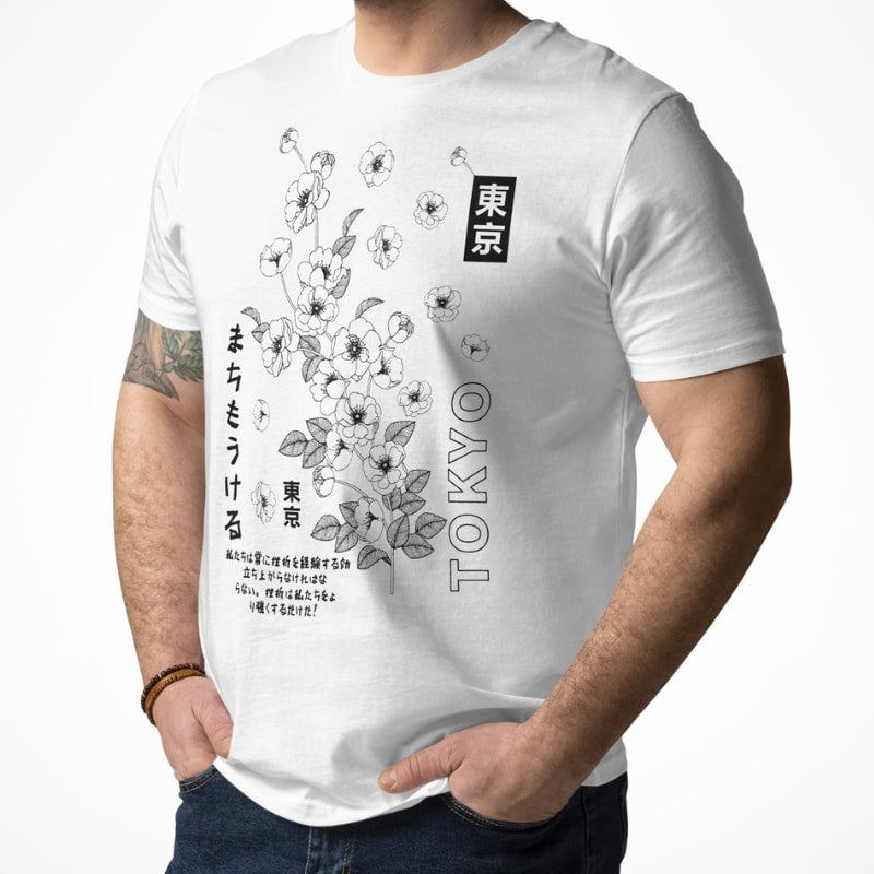 Camiseta Japonesa Tokyo Blossom