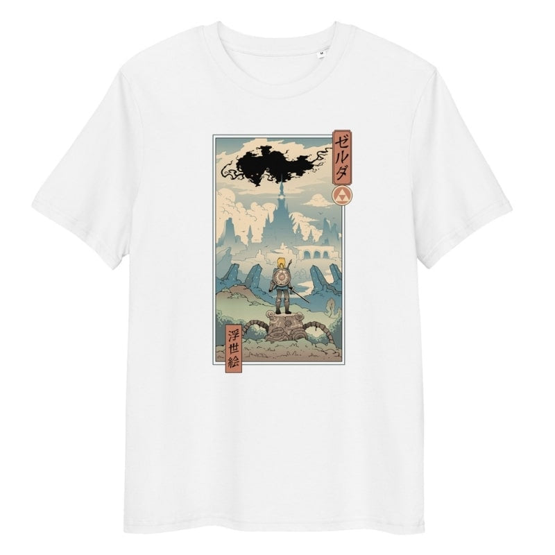 Camiseta Japonesa Ukiyo-e La Leyenda S / Blanco
